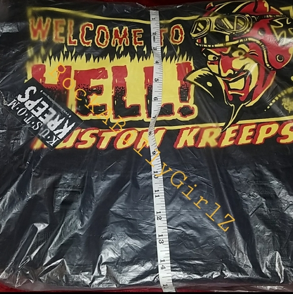 Sourpuss Vince Ray Red Devil Biker Welcome to Hell Kustom Kreeps Messenger Bag - Picture 4 of 8